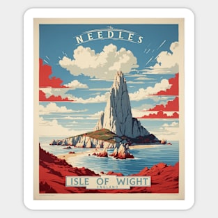 The Needles Isle of Wight United Kingdom Vintage Travel Tourism Poster Sticker